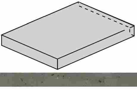 Ступень Avantgarde Black угловая левая 33x160