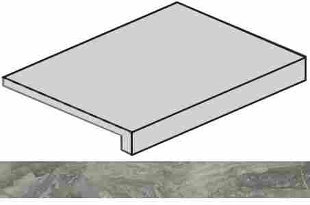 Ступень Charme Deluxe Floor Project Grigio Orobico Scalino Frontale 33x160
