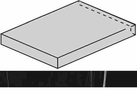 Ступень Charme Deluxe Floor Project Sahara Noir Scalino Angolare Sx 33x80
