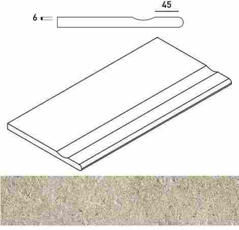 Керамогранит Everstone X2 Desert Бортик с выемкой закругленный 30x60