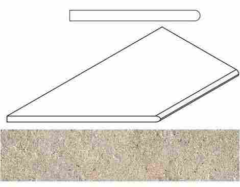 Угол Everstone X2 Desert Бортик закругленный левый 30x60