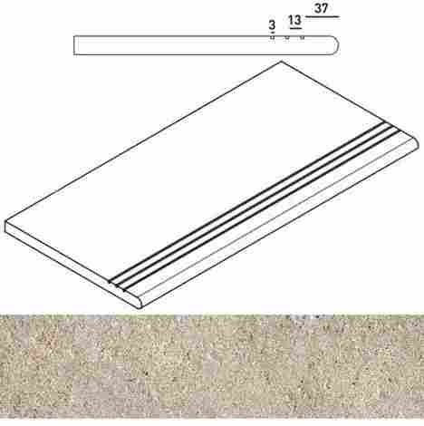 Ступень Everstone X2 Desert закругленная грип 30x60