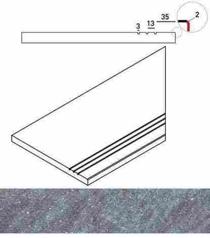 Угол Genesis X2 Jupiter Silver Бортик грип правый 30x60