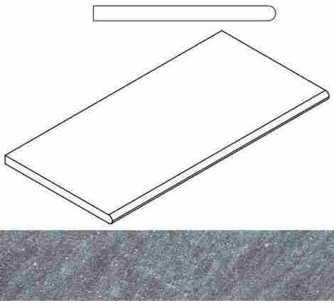 Керамогранит Genesis X2 Jupiter Silver Бортик закругленный 30x60