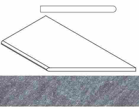 Угол Genesis X2 Jupiter Silver Бортик закругленный правый 30x60