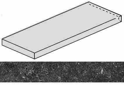 Ступень Room Black Stone угловая левая Патинированный 33x120