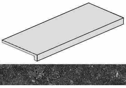 Ступень Room Black Stone угловая правая Патинированный 33x120