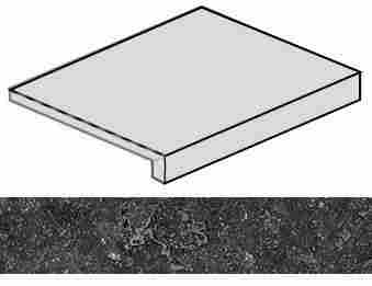 Ступень Room Black Stone угловая правая Патинированный 33x60