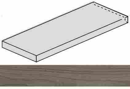 Ступень Room Grey Wood угловая левая Патинированный 33x120