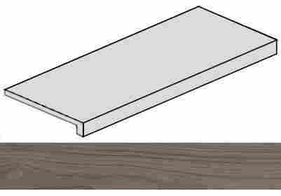 Ступень Room Grey Wood угловая правая Патинированный 33x120
