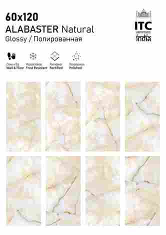 Керамогранит Alabaster Natural Glossy 60x120 фото 2