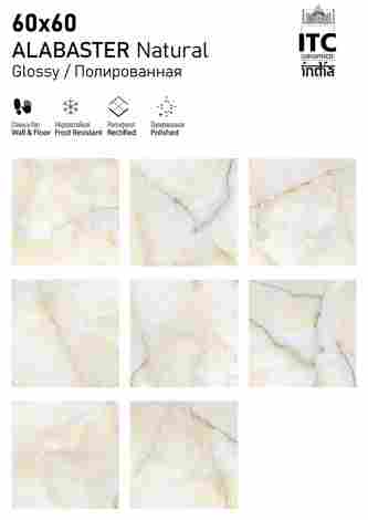 Керамогранит Alabaster Natural Glossy 60x60 фото 2