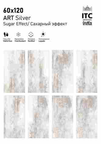 Керамогранит Art Silver Sugar 60x120 фото 2