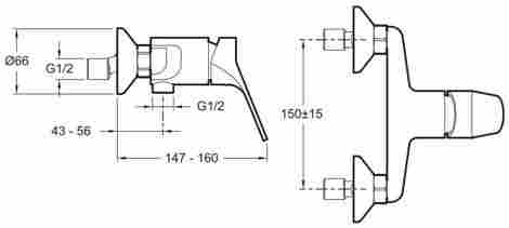 Jacob Delafon Brive смеситель для душа настенный, однорычажный E75765-CP фото 2