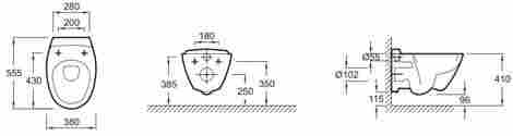 Jacob Delafon Presquile Комплект подвесного унитаза с инсталляцией (E4440-00-E5504-NF-E4316 Хром) фото 3