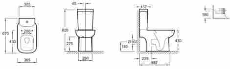 Jacob Delafon Replay Унитаз напольный (чаша), горизонтальный выпуск 4973K-00 фото 2