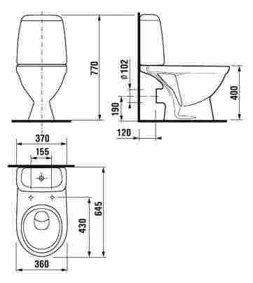 Jika Baltic Унитаз-компакт, горизонтальный выпуск, без сиденья фото 2
