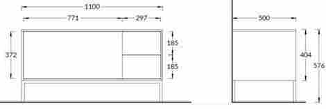 Kerama Marazzi Atollo 110 Тумба под раковину, белая матовая фото 2