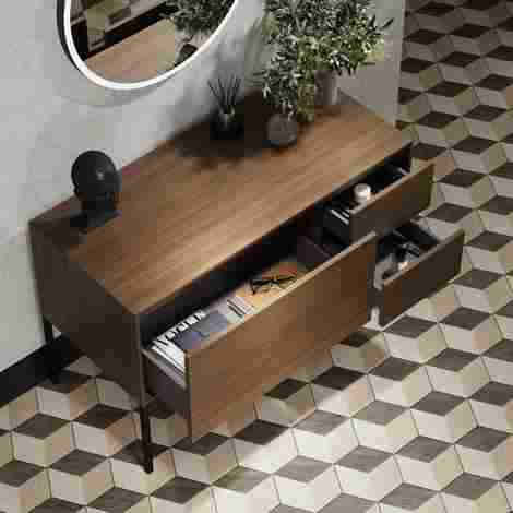 Kerama Marazzi Atollo 110 Тумба под раковину, деревянная фото 5