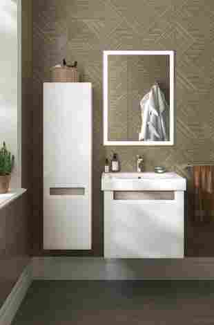 Kerama Marazzi Buongiorno Plus 130 Шкаф-пенал подвесной, белый глянцевый - дуб кантри фото 5