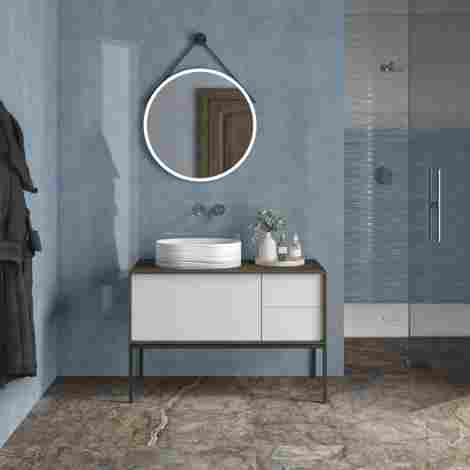 Kerama Marazzi Cono 70 Зеркало круглое с подсветкой, черное матовое фото 3