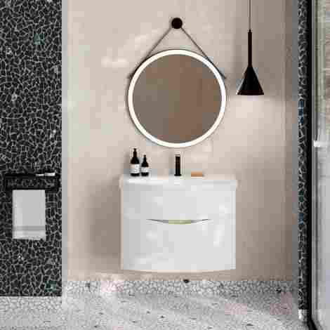 Kerama Marazzi Cono 70 Зеркало круглое с подсветкой, черное матовое фото 7