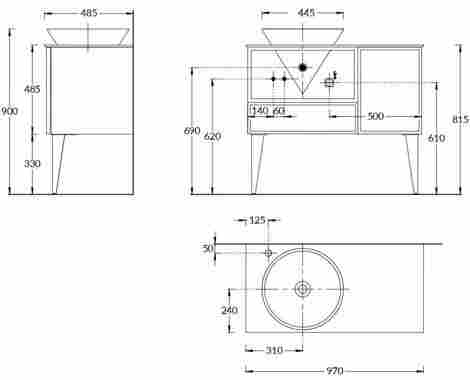 Kerama Marazzi Cono 97 Тумба под раковину подвесная, белая матовая-лимо фото 2
