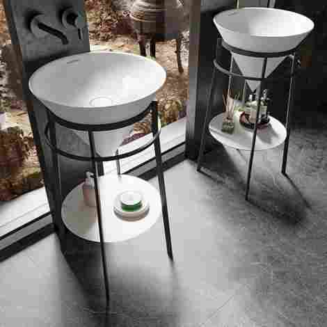 Kerama Marazzi Cono Металлическая структура напольная, черная матовая фото 6
