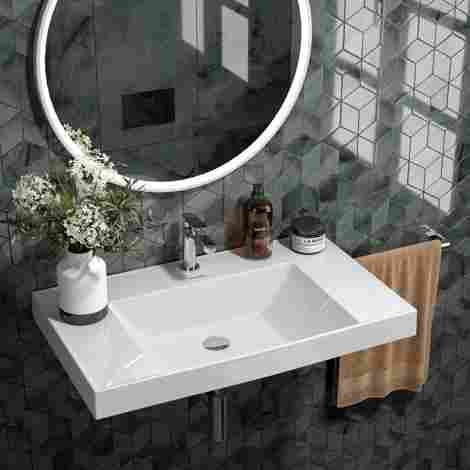 Kerama Marazzi Cubo 80 Раковина подвесная/встраиваемая с отверстием под смеситель фото 5