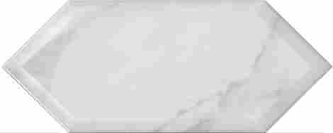 Плитка Келуш грань белый глянцевый 14x34