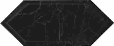 Плитка Келуш грань черный глянцевый 14x34 фото 2