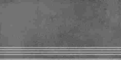 Ступень Мирабо серый темный обрезной 30x60