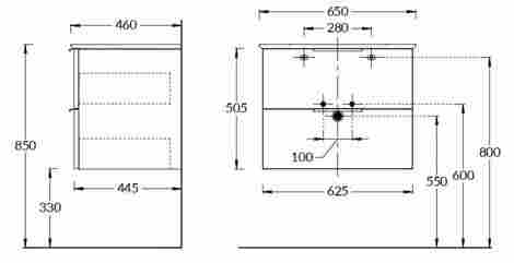 Kerama Marazzi Piano Forte 65 Тумба под раковину подвесная, белый глянцевый фото 2