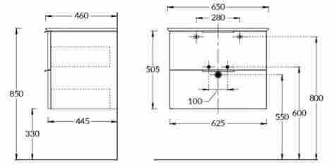 Kerama Marazzi Piano Forte 65 Тумба под раковину подвесная, дымчатый вяз фото 2