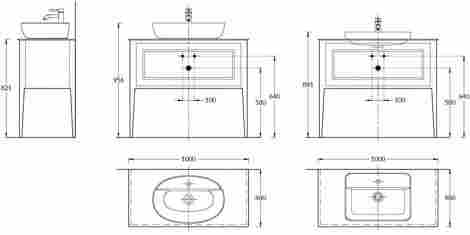 Kerama Marazzi Plaza Classic 100 Тумба под раковину напольная, с ящиками, белая матовая фото 2