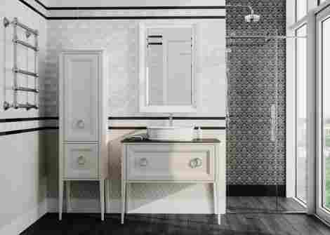 Kerama Marazzi Plaza Classic 100 Тумба под раковину напольная, с ящиками, белая матовая фото 3