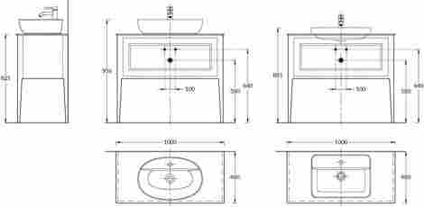 Kerama Marazzi Plaza Classic 100 Тумба под раковину напольная, с ящиками, капучино матовая фото 2