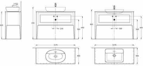 Kerama Marazzi Plaza Classic 120 Тумба под раковину напольная, с ящиками, орех фото 2
