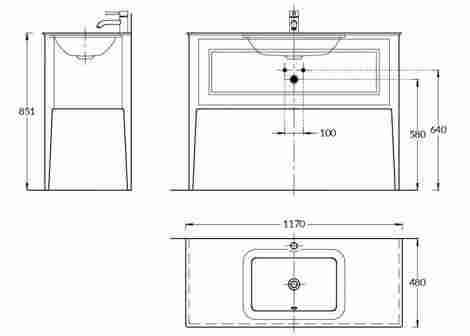 Kerama Marazzi Plaza Classic 120 Тумба под раковину напольная, с ящиком, капучино матовая фото 2