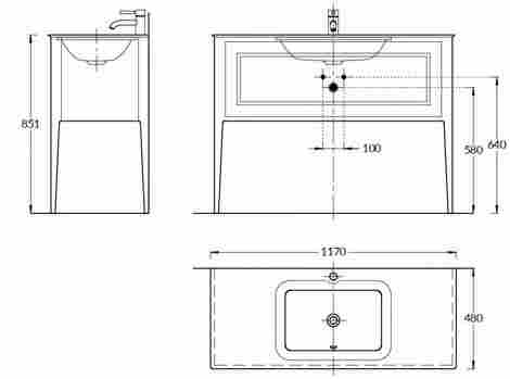Kerama Marazzi Plaza Classic 120 Тумба под раковину напольная, с ящиком, орех фото 2