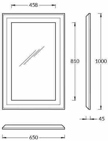 Kerama Marazzi Plaza Classic 65 Зеркало с подсветкой, орех фото 2