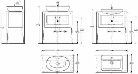Kerama Marazzi Plaza Classic 80 Тумба под раковину напольная, с ящиками, белая матовая фото 2