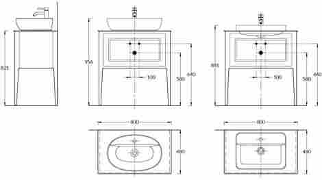 Kerama Marazzi Plaza Classic 80 Тумба под раковину напольная, с ящиками, капучино матовая фото 2
