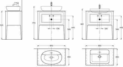 Kerama Marazzi Plaza Classic 80 Тумба под раковину напольная, с ящиками, орех фото 2