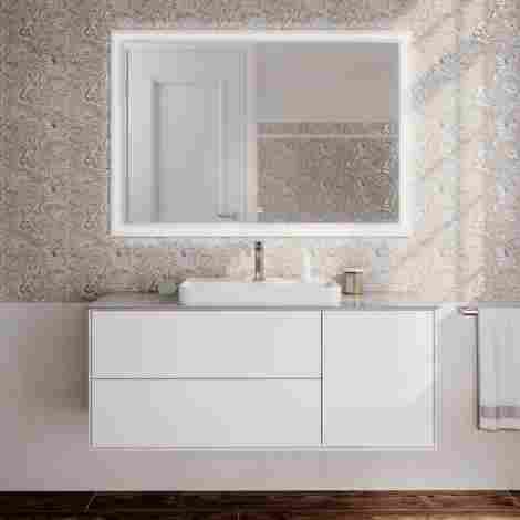 Kerama Marazzi Plaza Modern 120 Тумба под раковину подвесная, с ящиками, белая глянцевая фото 3