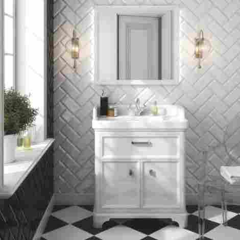 Kerama Marazzi Pompei Тумба под раковину Pompei 80, напольная, 1 ящик, 2 дверцы, белый фото 3