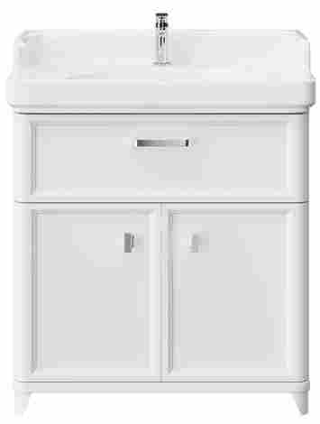 Kerama Marazzi Pompei Тумба под раковину Pompei 80, напольная с ящиком и дверцами, белый глянцевый фото 5