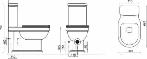Kerama Marazzi Pompei Унитаз напольный (чаша) фото 2
