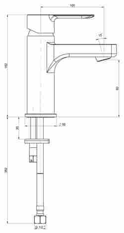Kerama Marazzi Sonata Смеситель для раковины однорычажный, черный матовый фото 2