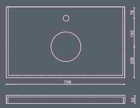 Kerama Marazzi Столешница 80х48 Риальто серый лаппатированный фото 2